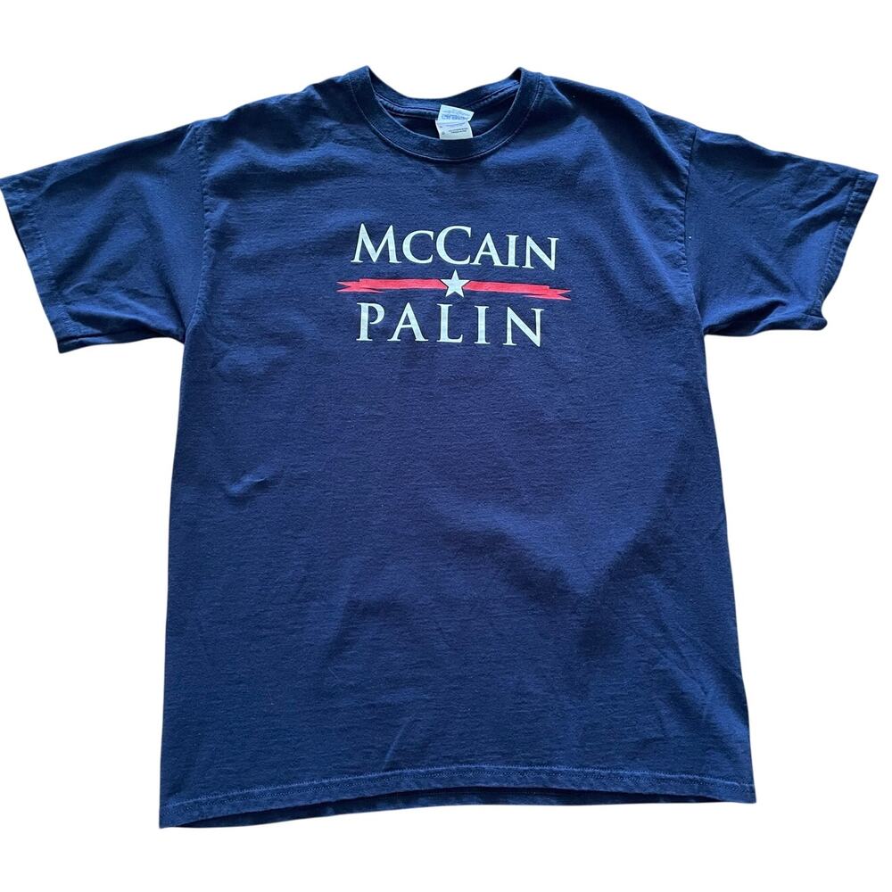 VTG 2008 Presidential Election McCain Palin Tshirt Blue size L